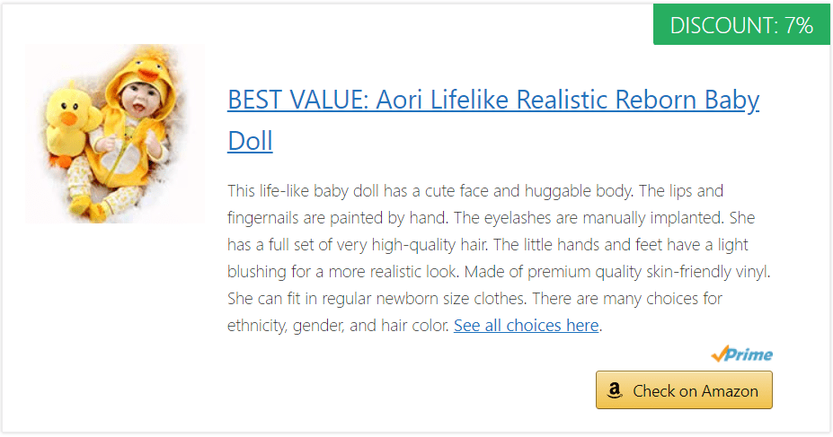 Aori Lifelike Realistic Reborn Baby Doll